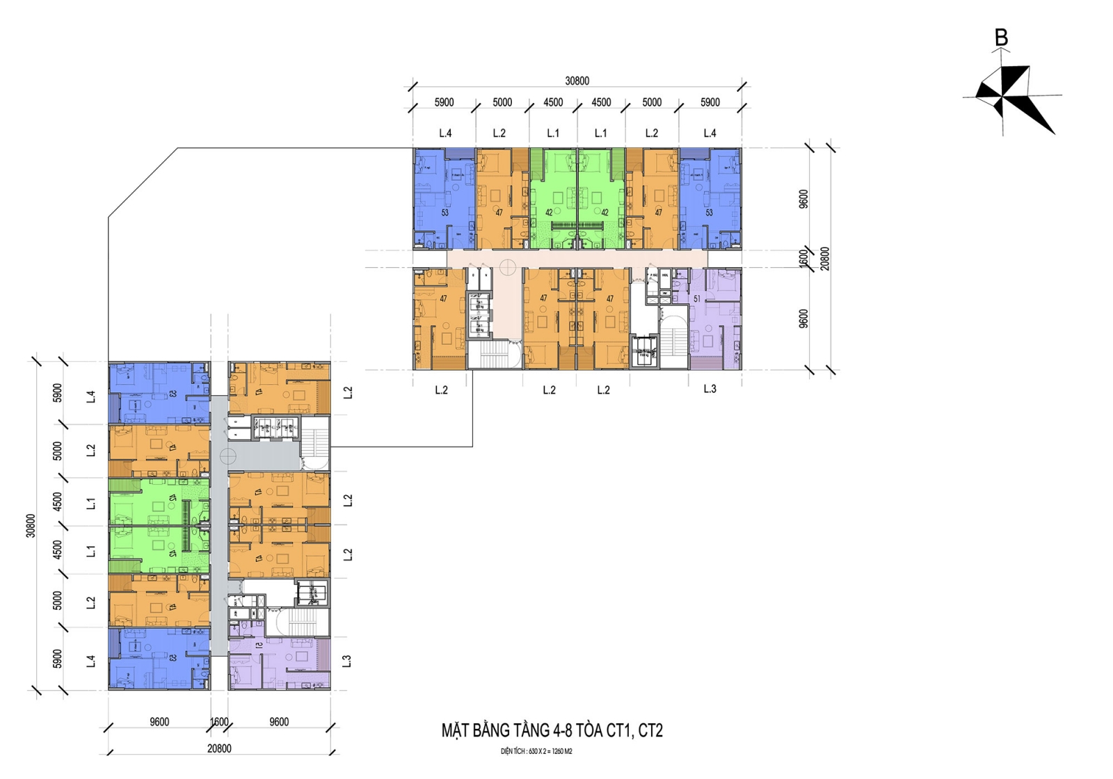Mặt Bằng Eco Smart City Cổ Linh ct1