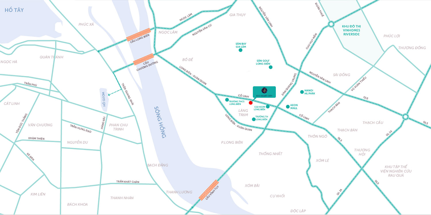 Vị trí Eco Smart City Cổ Linh