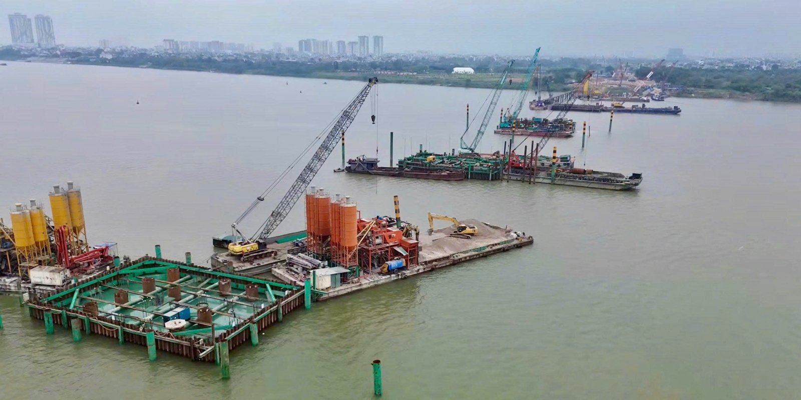 Tiến độ cầu Trần Hưng Đạo tháng 3/2026