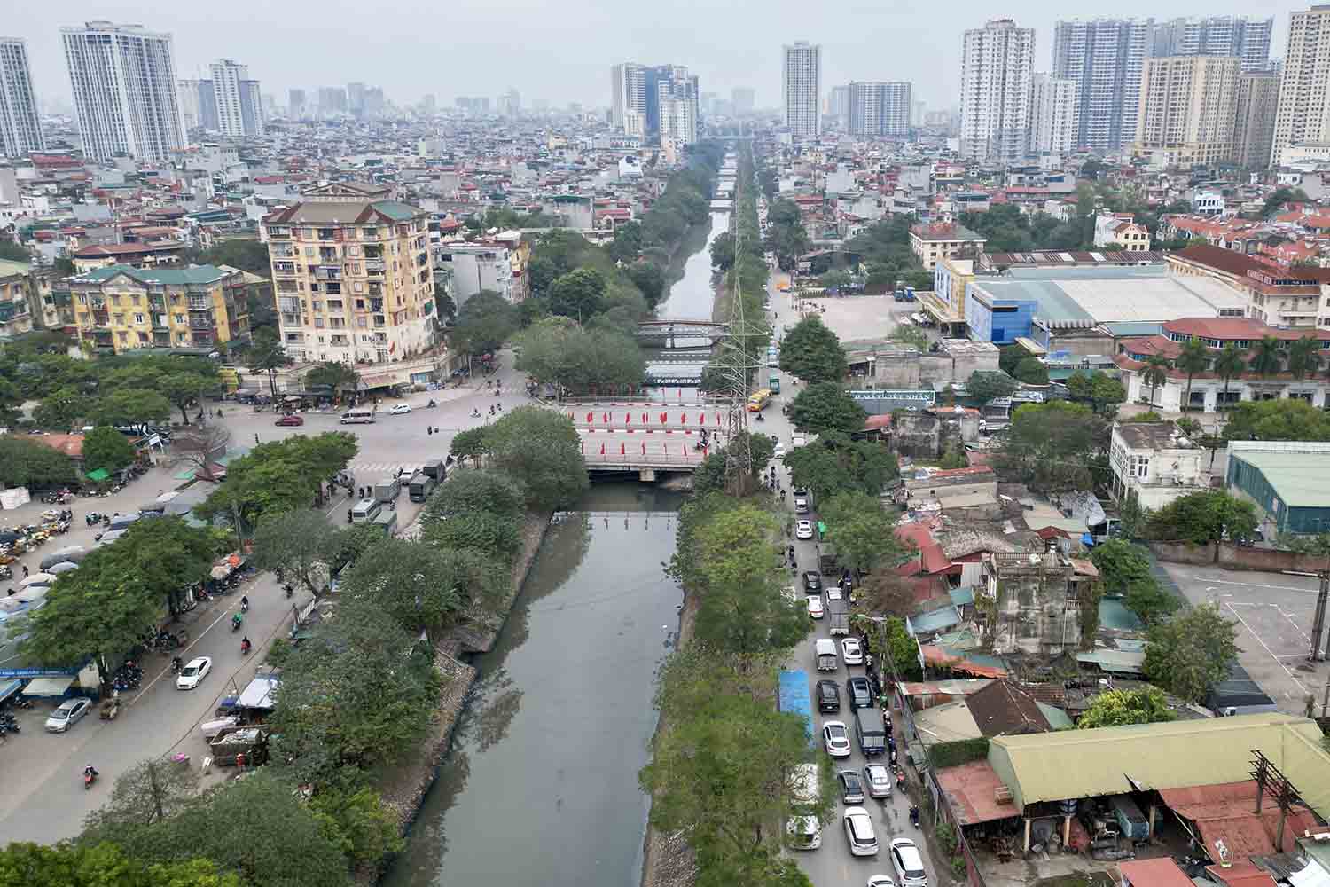 đường Tam Trinh mở rộng tiến độ