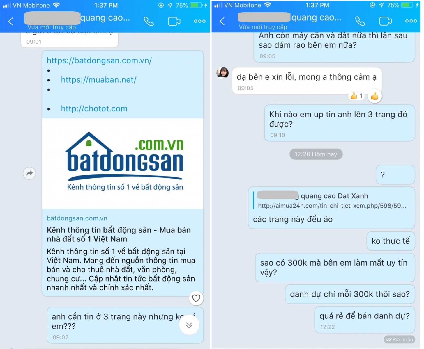 Lừa đảo đăng tin quảng cáo bất động sản