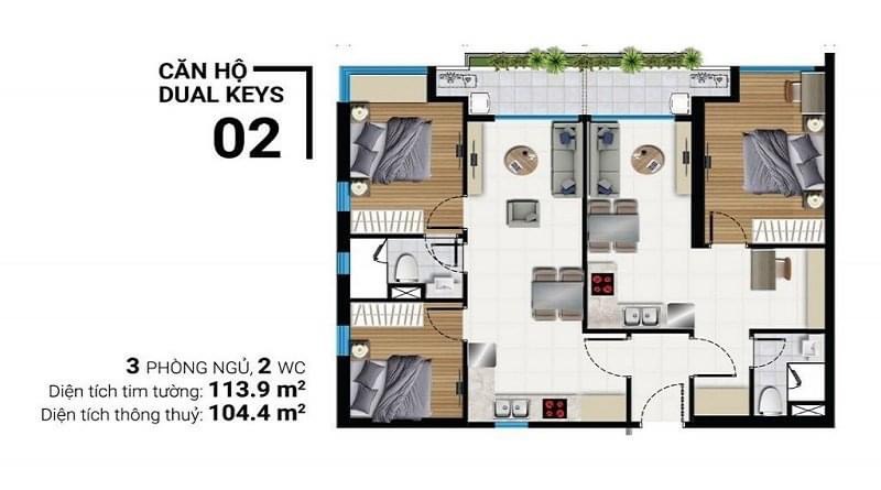 Dual Key Chung cư Grand Sun Lake Văn Quán