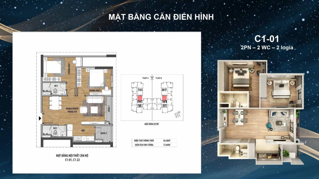 Mặt bằng chung cư Moonlight 1 – An Lạc Green Symphony