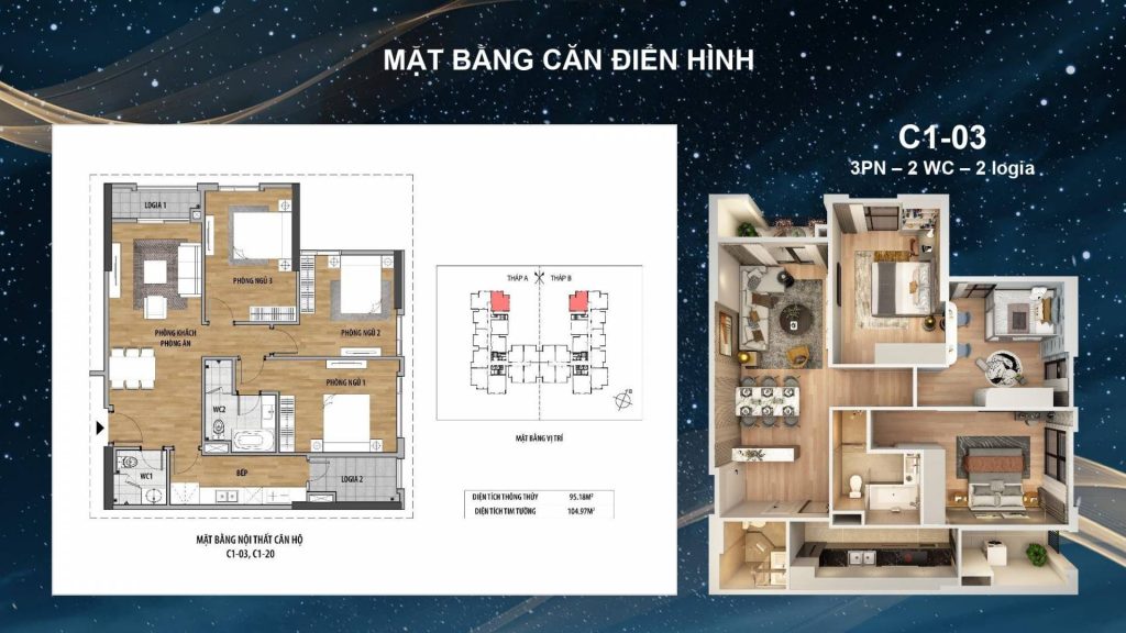 Mặt bằng chung cư Moonlight 1 – An Lạc Green Symphony