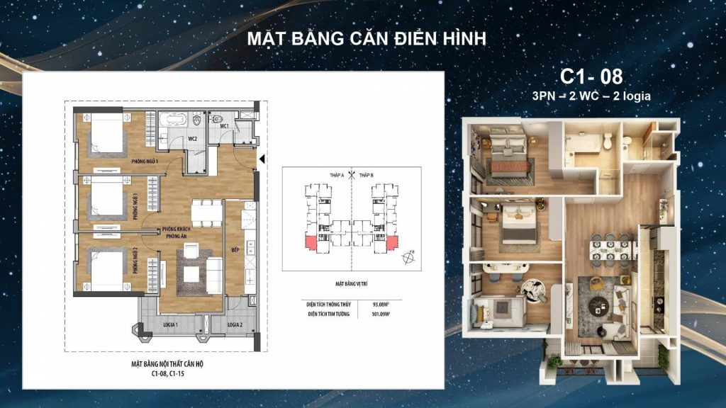 Mặt bằng chung cư Moonlight 1 – An Lạc Green Symphony 