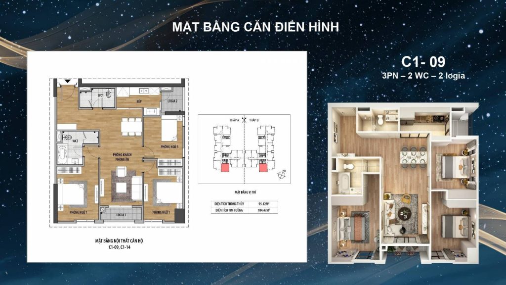 Mặt bằng chung cư Moonlight 1 – An Lạc Green Symphony