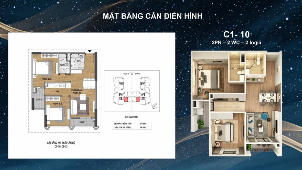 Mặt bằng chung cư Moonlight 1 – An Lạc Green Symphony