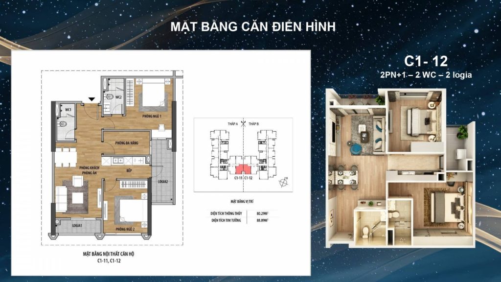 Mặt bằng chung cư Moonlight 1 – An Lạc Green Symphony