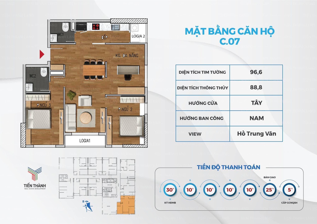 mặt bằng căn hộ nhà ở xã hội NHS Trung Văn