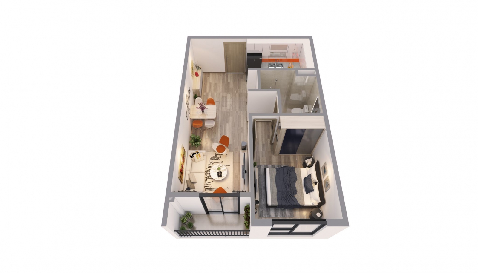 Thiết kế căn hộ 3-6-11-12B chung cư T&T 120 Định Công