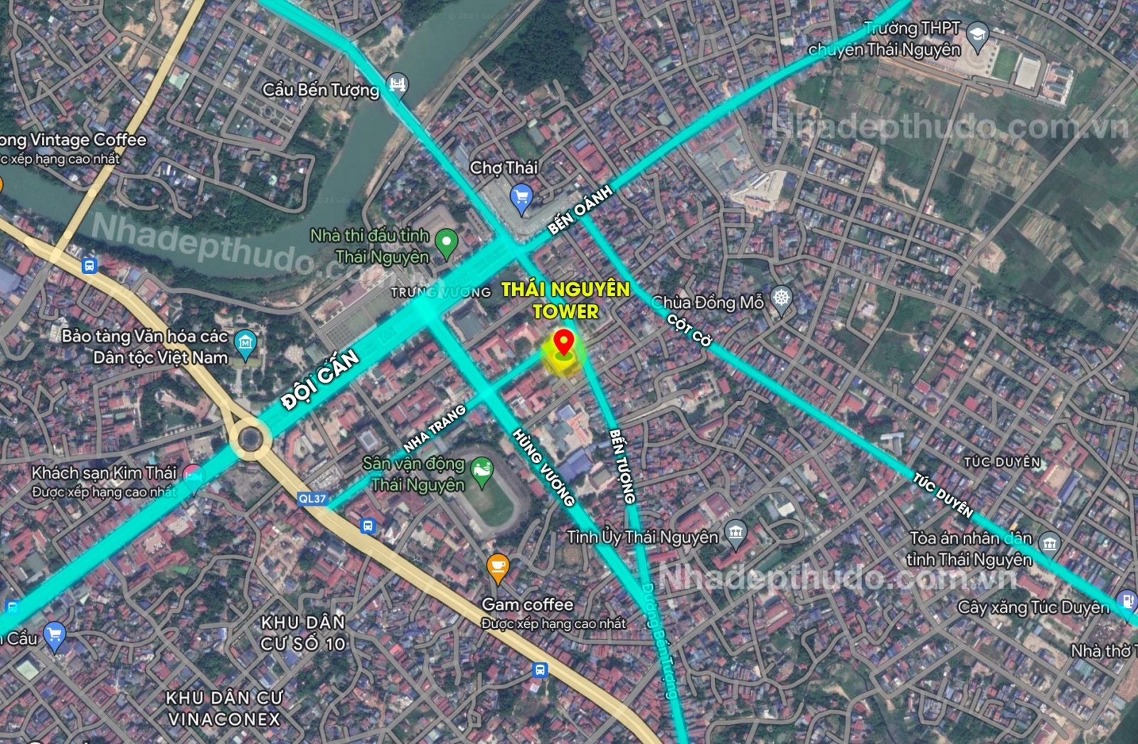 vị trí  chung cư Thái Nguyên Tower