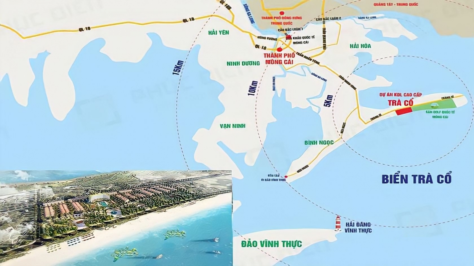 vị trí Trà Cổ Long Beach Luxury