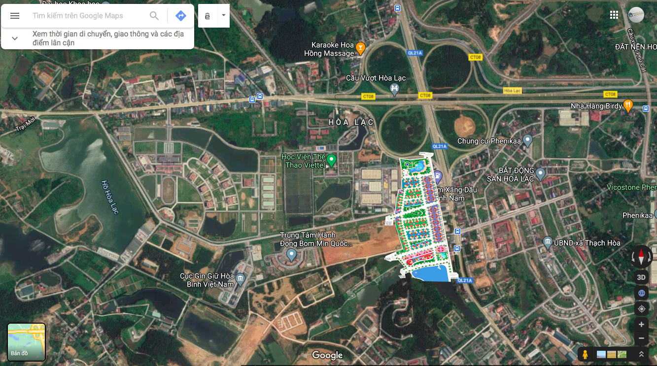 vị trí V Melody Villas Hòa Lạc