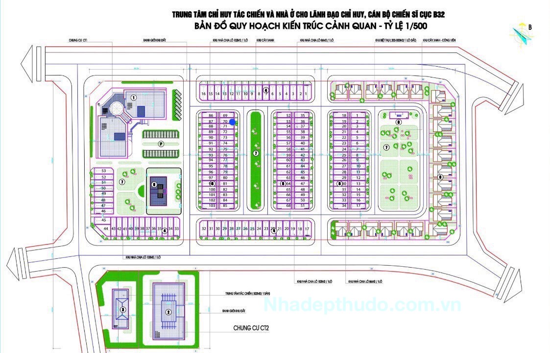 mặt bằng liền kề B32 Đại Mỗ