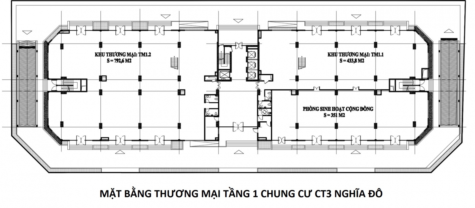 Sàn thương mại chung cư CT3 Nghĩa Đô