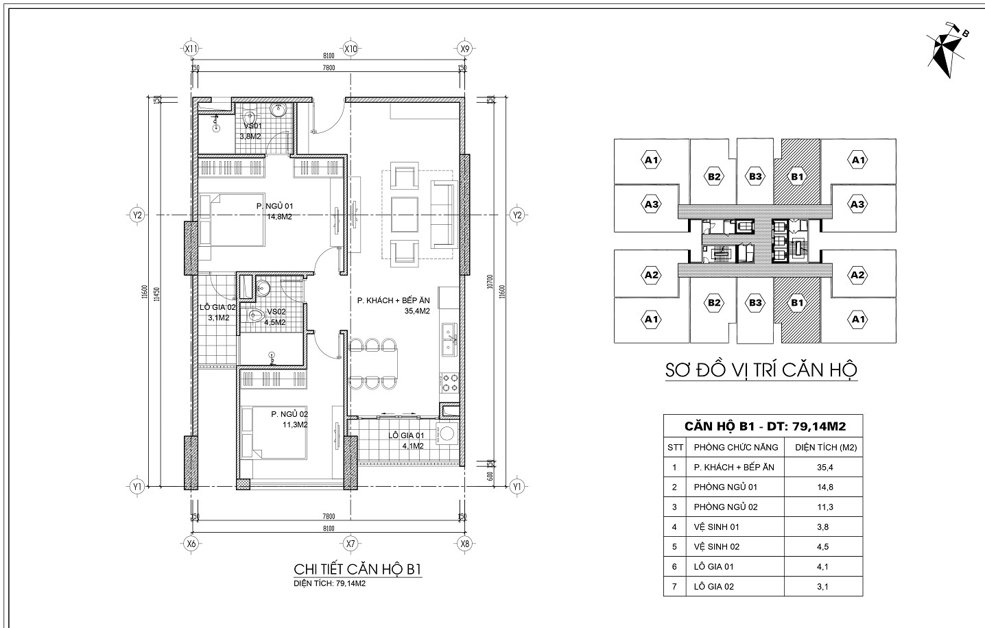 mặt bằng căn hộ 78m ct4 yên nghĩa