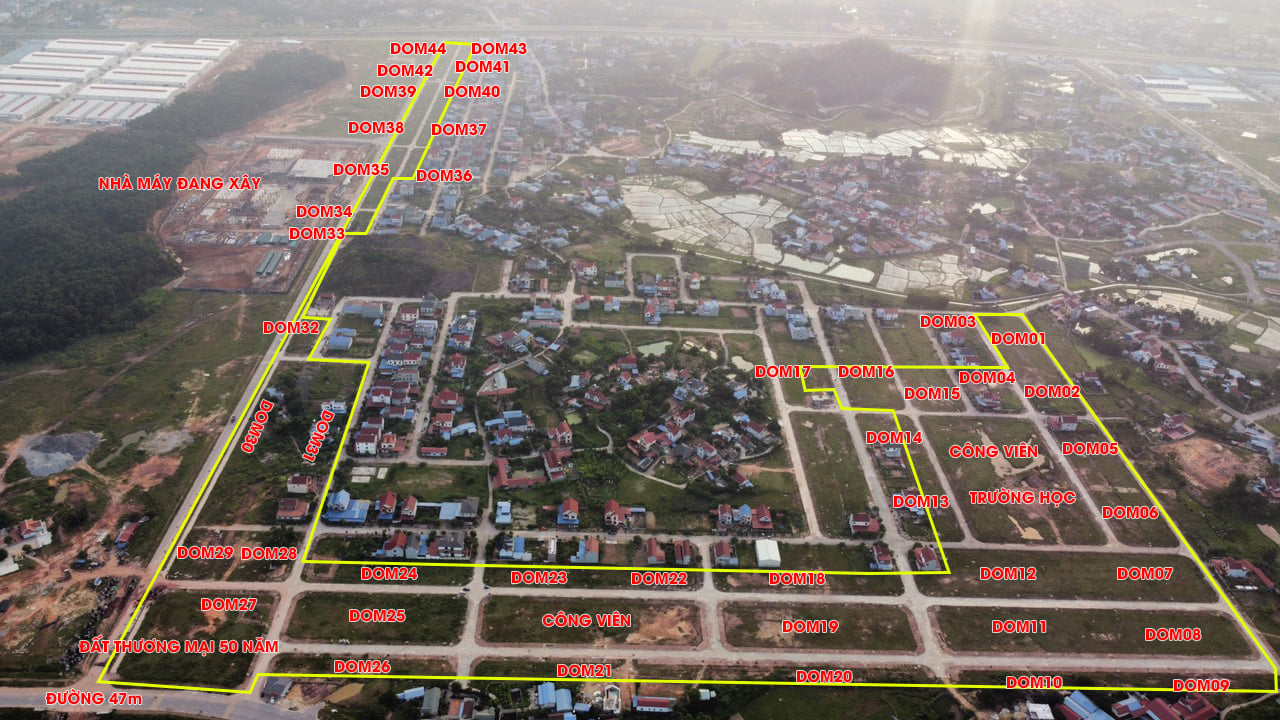 thiết kế đất đấu giá Hồng Tiến Phổ yên