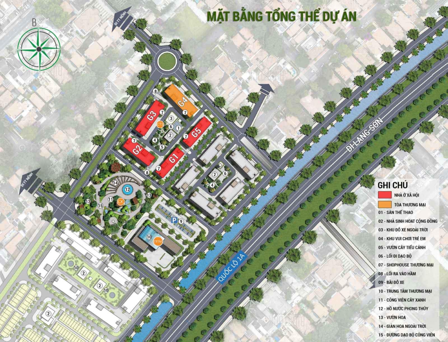 mặt bằng EverGreen Bắc Giang