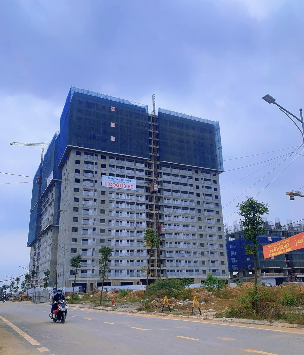 Tiến độ chung cư evergreen Bắc Giang