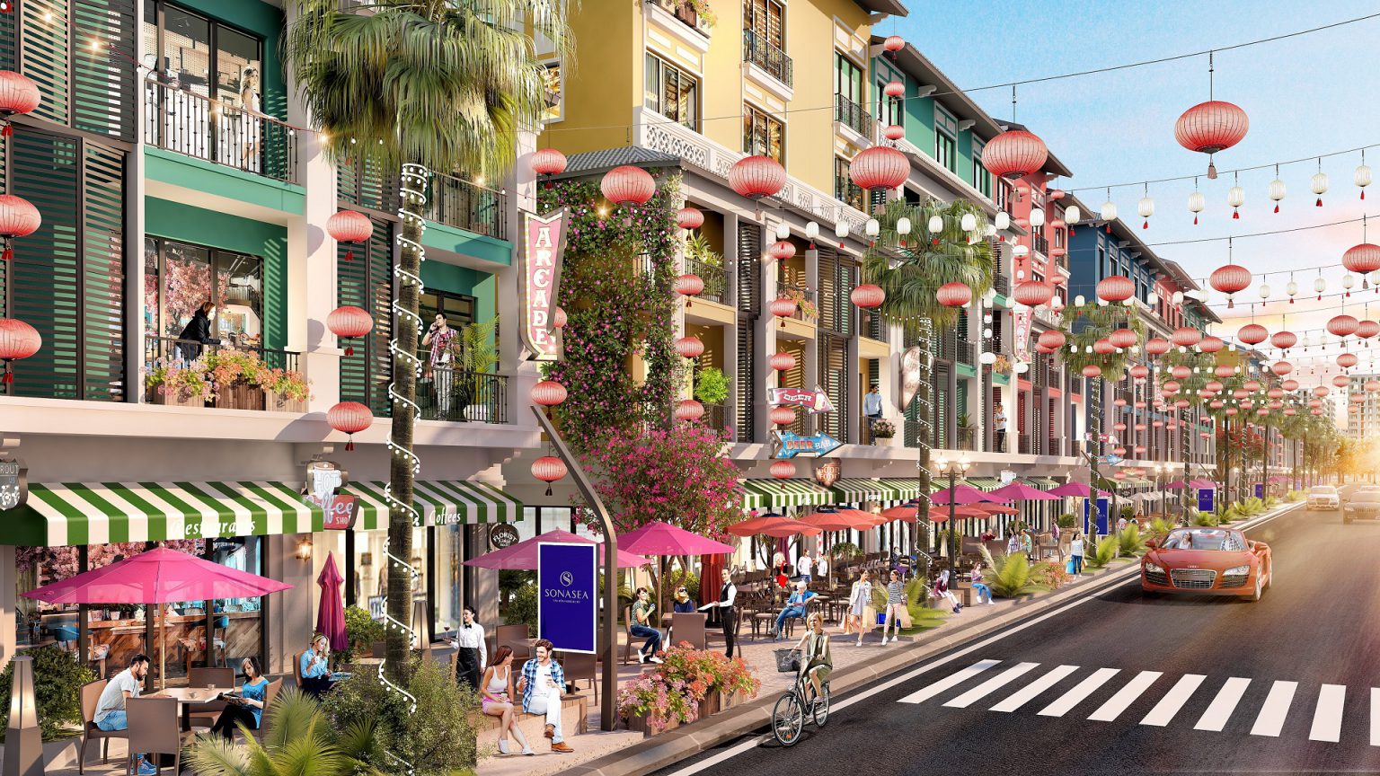 Phối cảnh shophouse dự án Felicity Uông Bí – Quảng Ninh