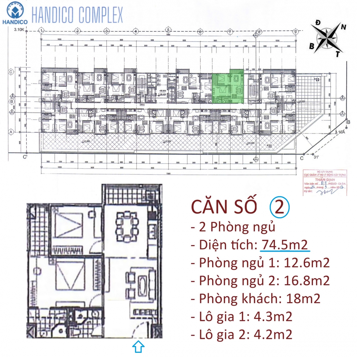 mặt bằng handico complex 33 lê văn lương