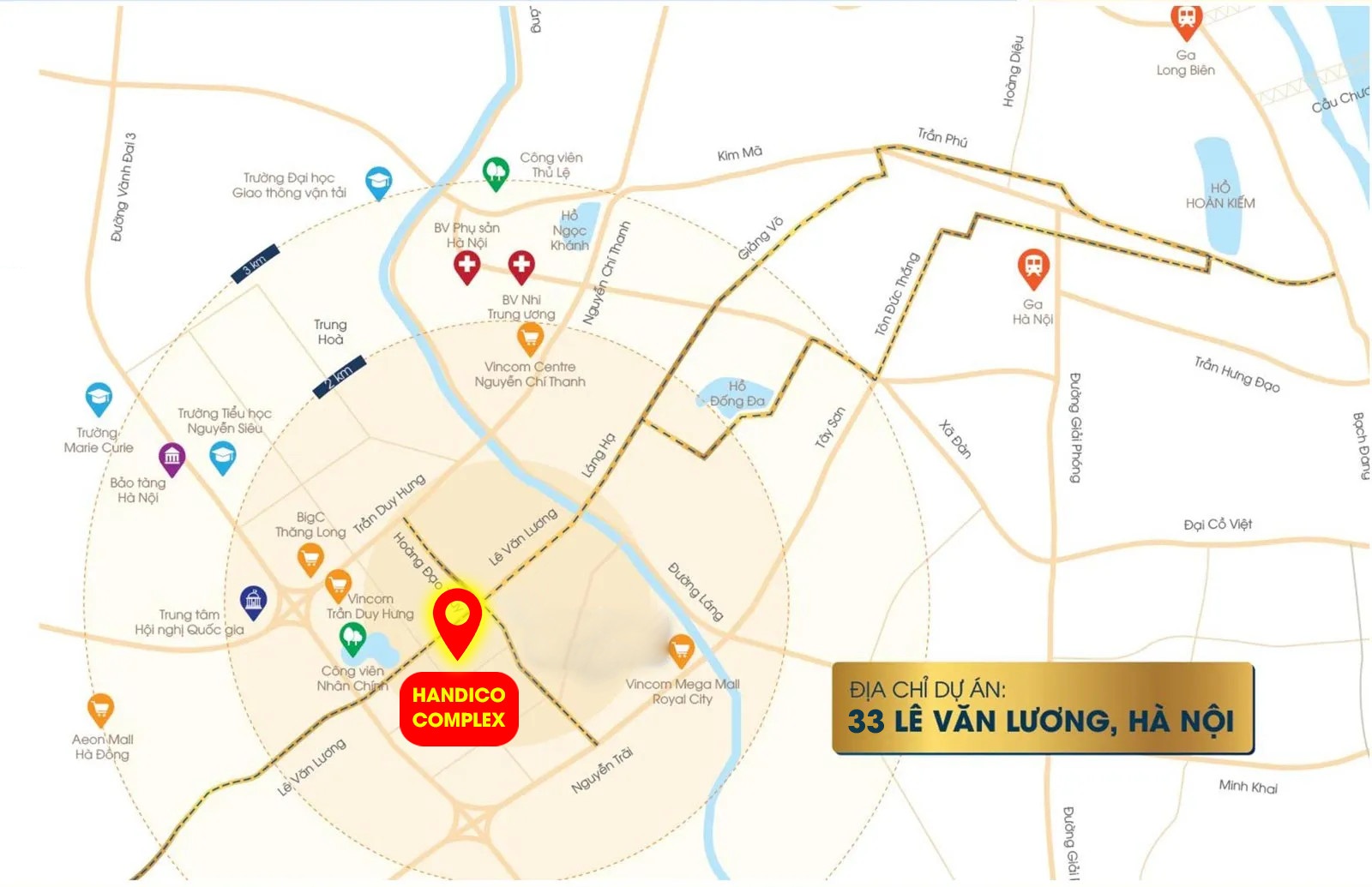 vị trí dự án Handico Complex Lê Văn Lương Thanh Xuân