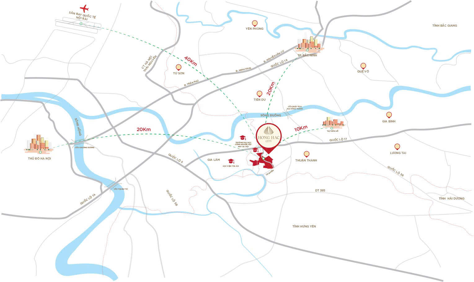 Vị trí Khu đô thị Hồng Hạc City