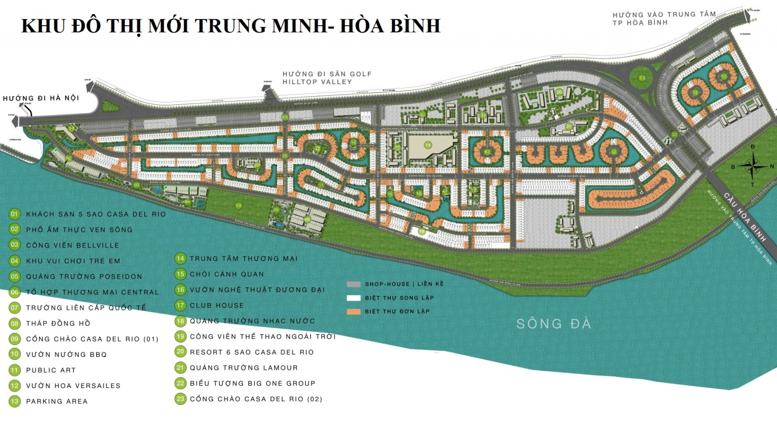 mặt bằng Khu đô thị mới Trung Minh Hòa Bình
