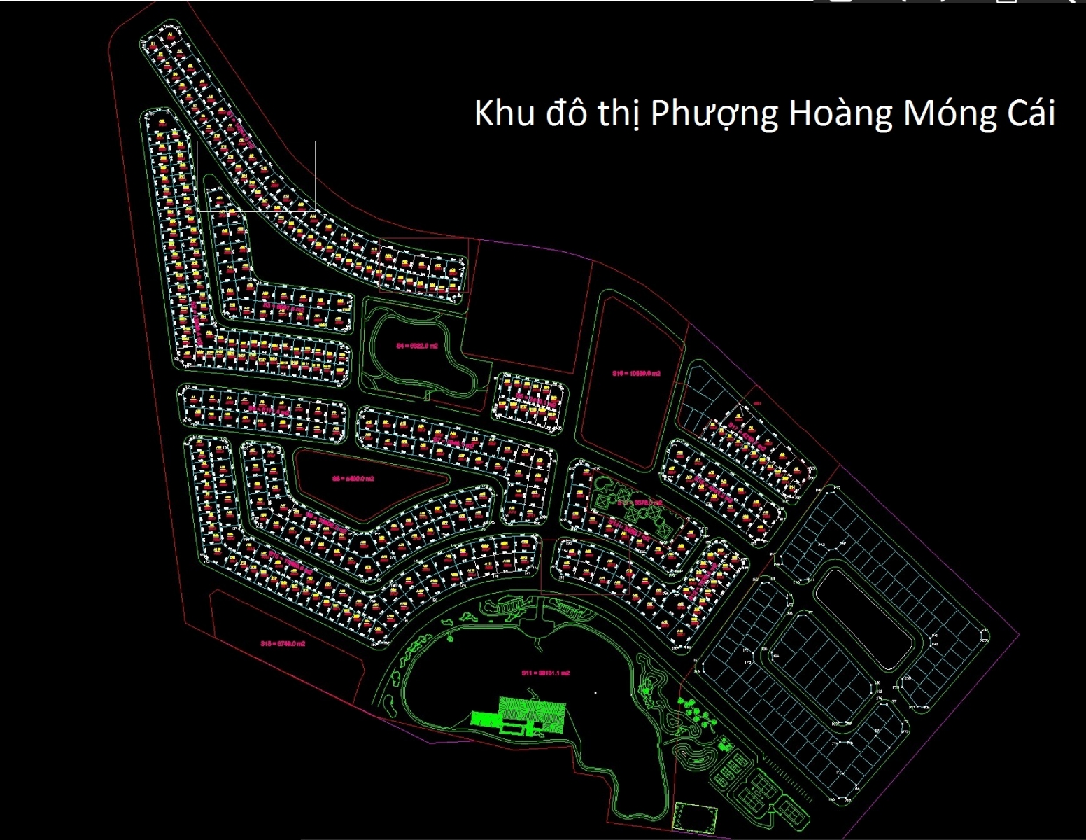 mặt bằng Khu đô thị Phượng Hoàng Móng Cái