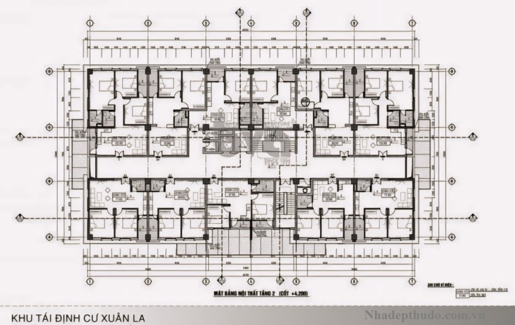 Mặt bằng CT2 Xuân La tầng 2