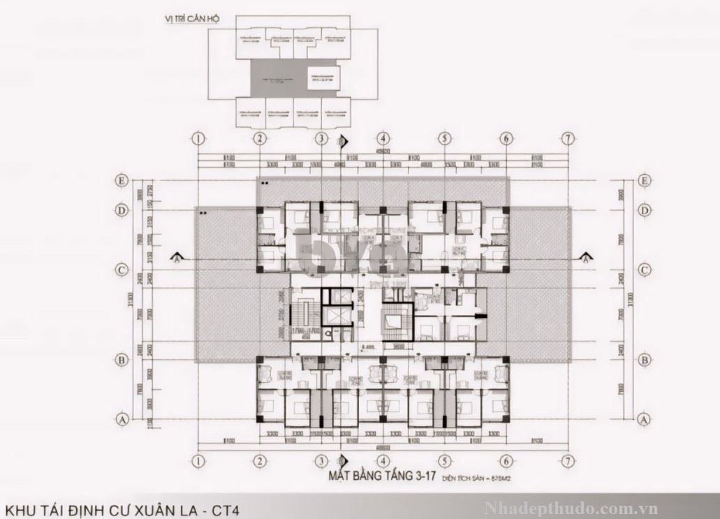 Mặt bằng CT1 Xuân La