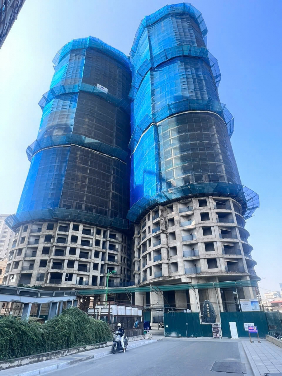 tiến độ tòa cánh hoa Skyview Plaza 360 Giải Phóng