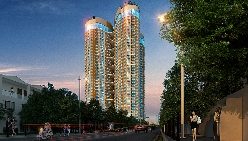 phối cảnh Tòa Cánh Hoa chung cư 360 Giải Phóng Sky View Plaza