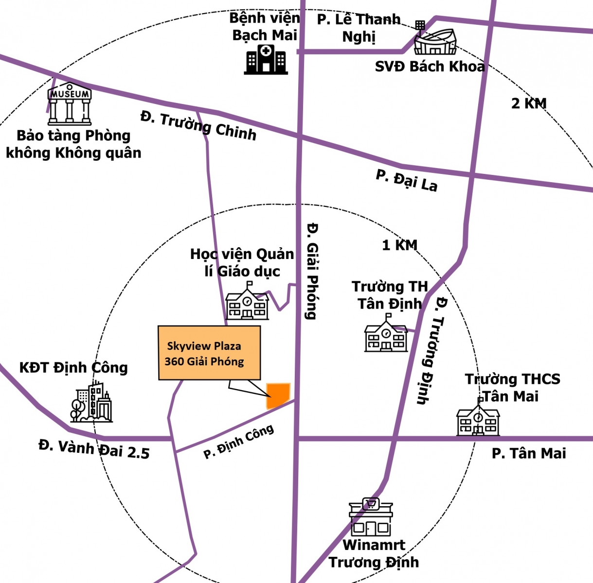 Tòa Cánh Hoa chung cư 360 Giải Phóng Sky View Plaza