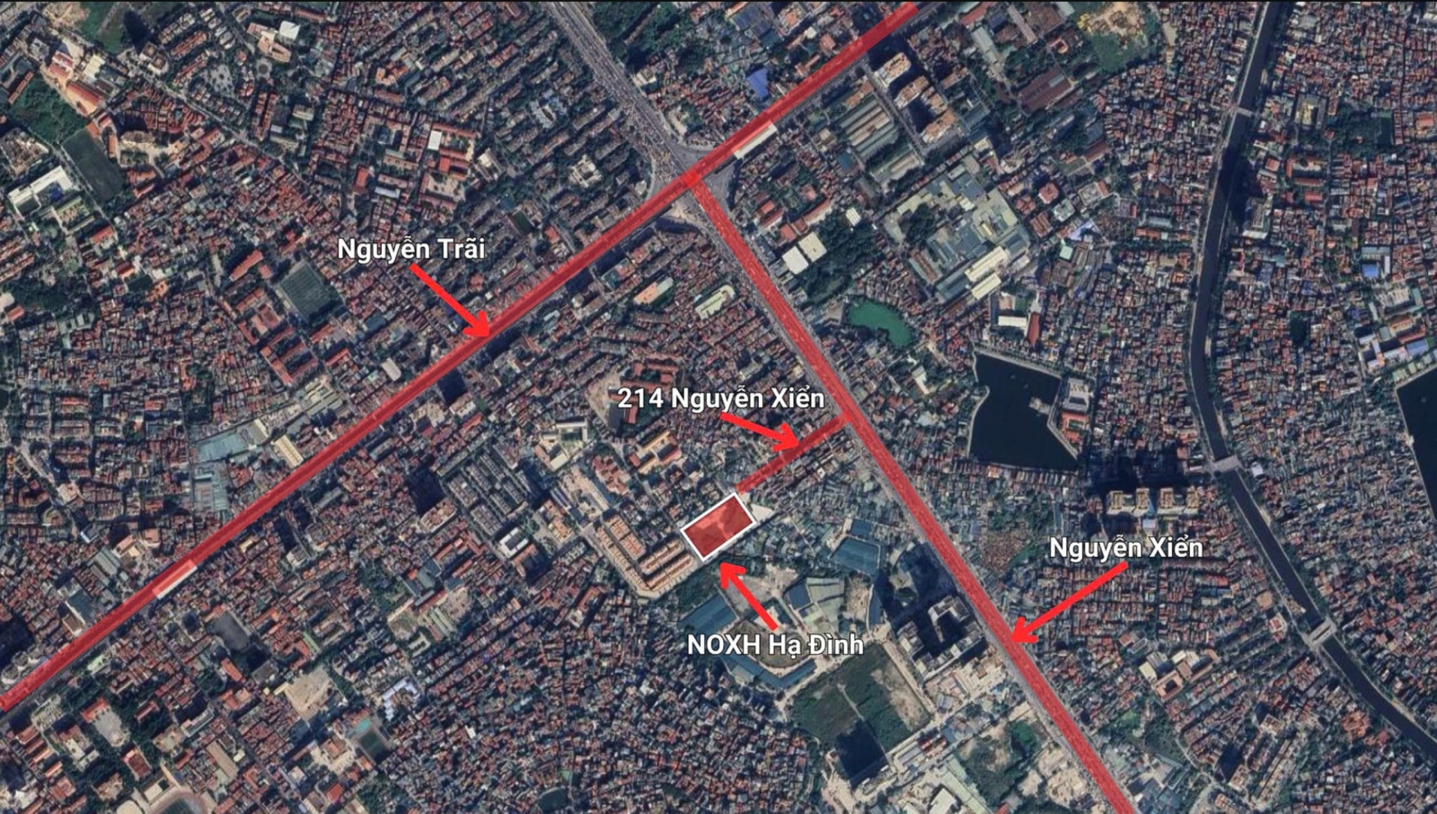 vị trí Nhà ở xã hội Hạ Đình N01 - UDIC EcoTower