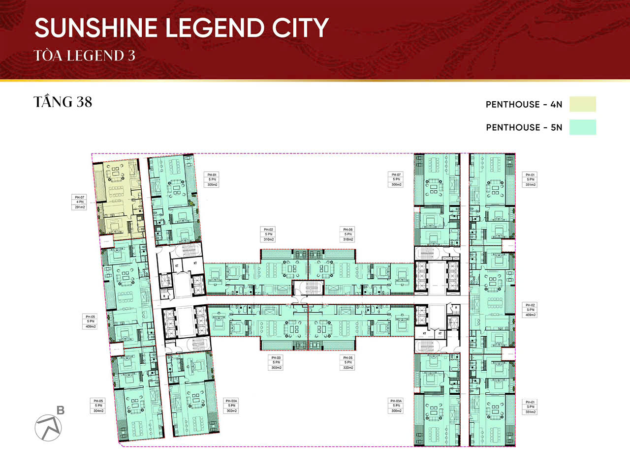 Mặt bằng chung cư Sunshine Legend City 38