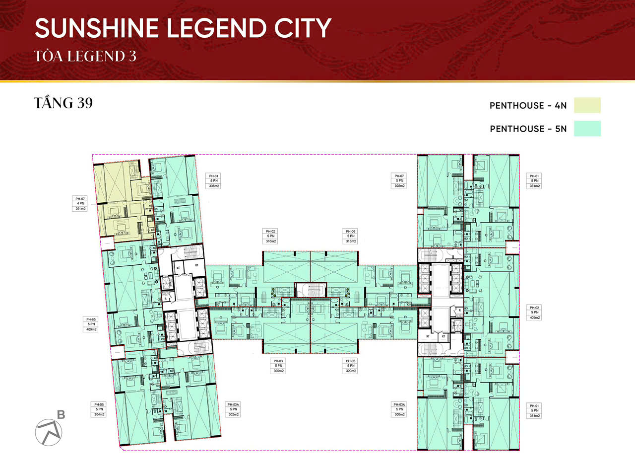 Mặt bằng chung cư Sunshine Legend City 39