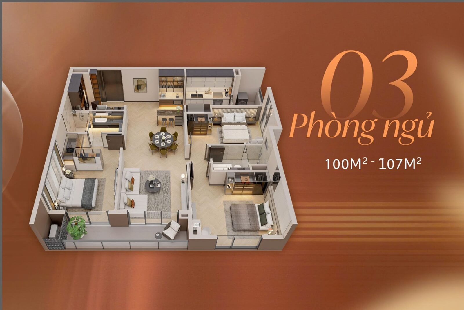 Mặt Bằng chung cư Taseco Giải Phóng 3 ngủ