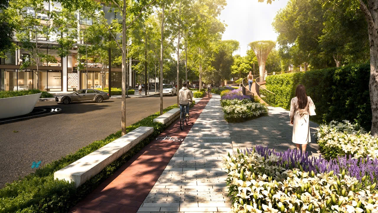 Tiện ích The Vista Văn La dạo bộ