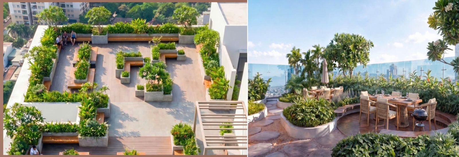 The Vista Văn La Hà Đông khu tầng thượng