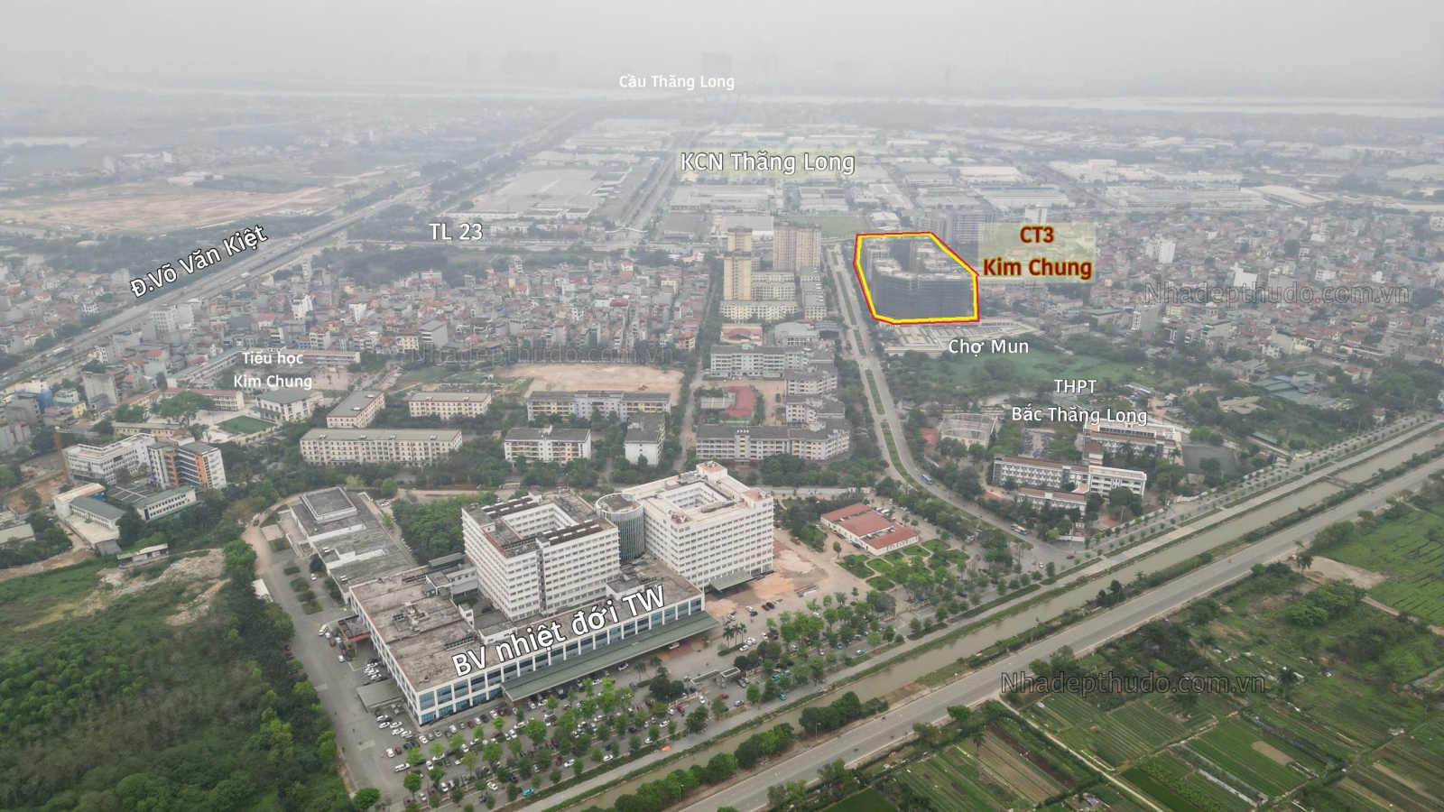 Vị trí ct3 kim chung gần bệnh viện nhiệt đới