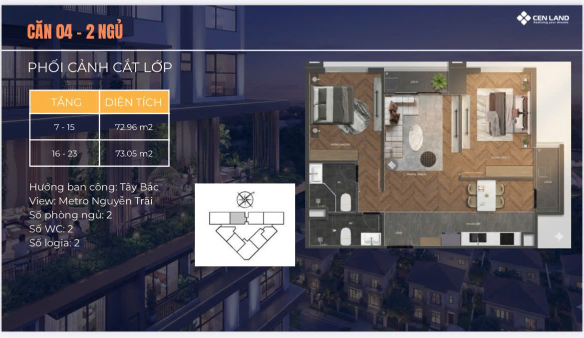 Mặt bằng Động Lực Tower 130 Hạ Đình 72m