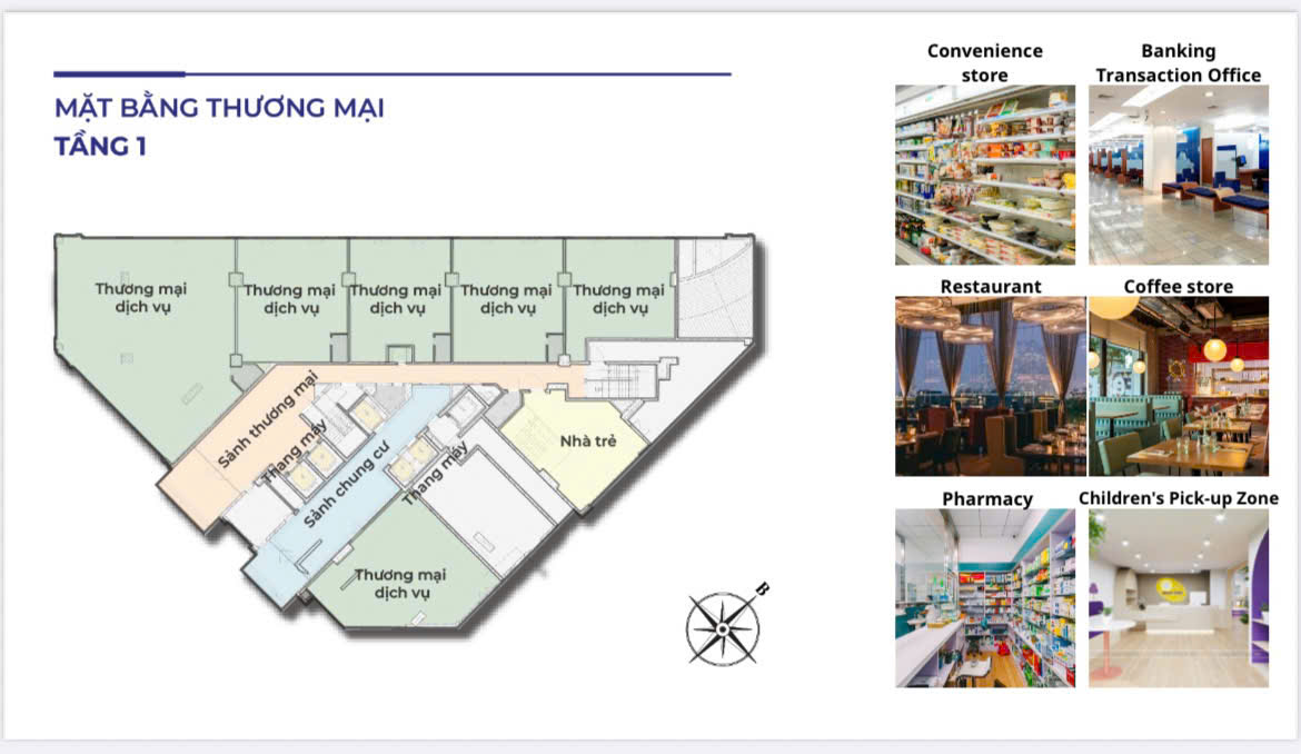 Mặt bằng Động Lực Tower tầng 1