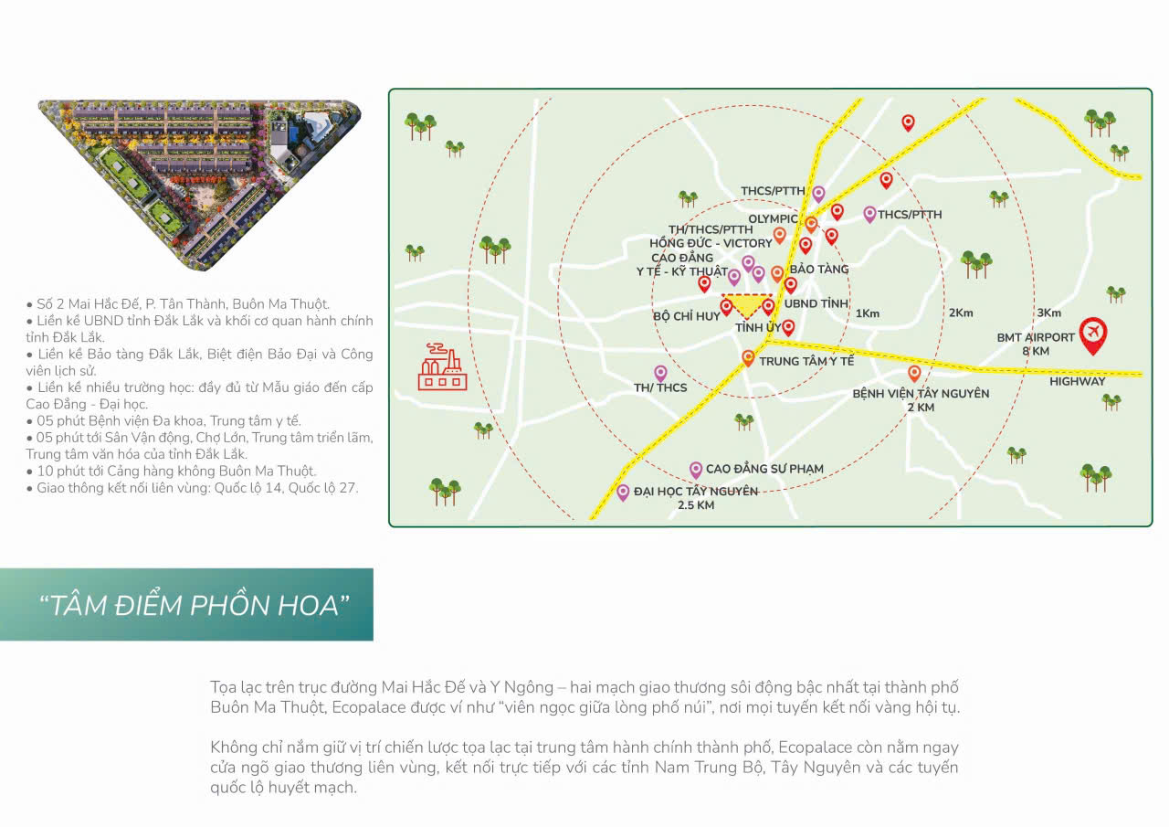 Vị trí Eco Palace Buôn Ma Thuột