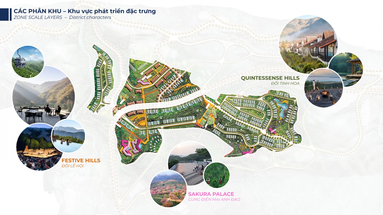 Các phân khu dự án Eco Sapa đồi chè Ô Quý Hồ