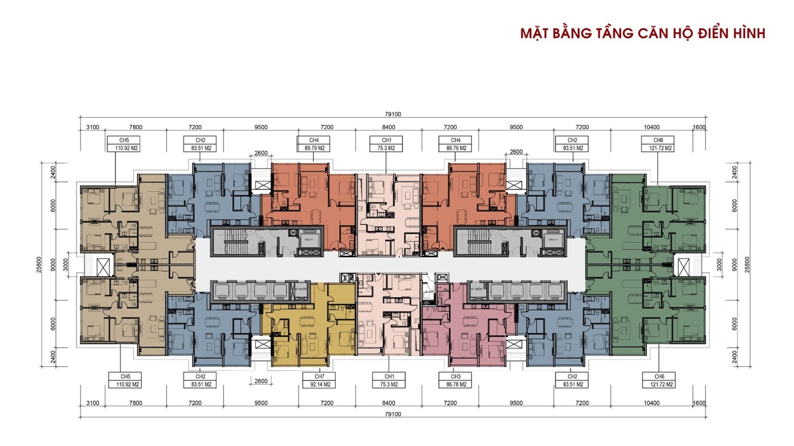 Grand Era Residence số 9 Phạm Hùng mặt bằng căn hộ