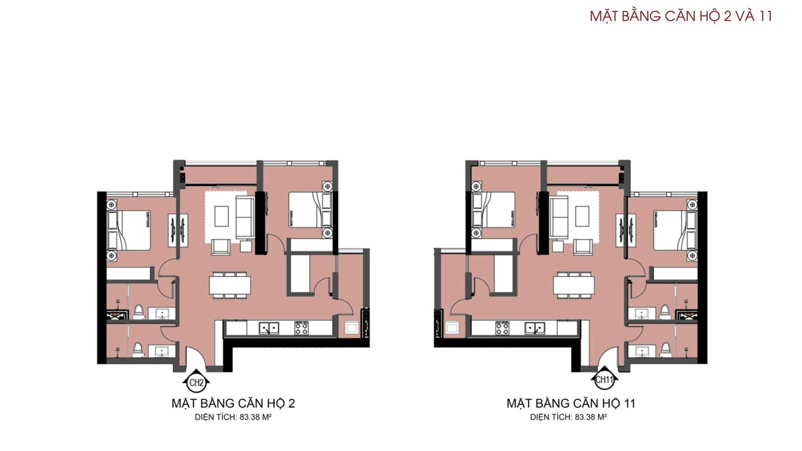 Mặt bằng Grand Era Residence 1 ngủ
