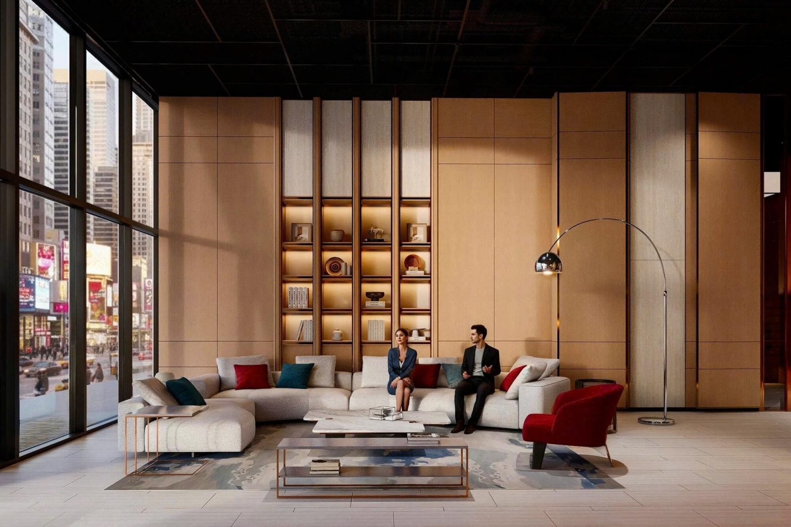 Sảnh đón tiếp theo chuẩn khách sạn 5 sao, lounge cư dân