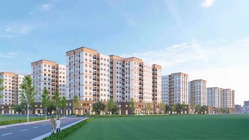 Phối cảnh nhà ở xã hội Happy Home Phố Hiến