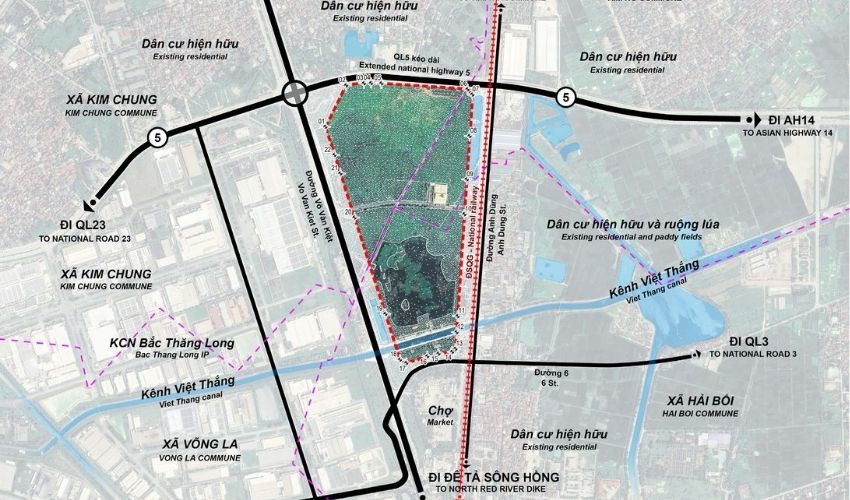 Vị trí đắc địa Hateco Đông Anh trên đường Võ Văn Kiệt